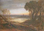 The Curfew  or The Wide Water d Shore Samuel Palmer